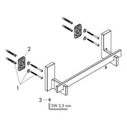 Hansgrohe AXOR Universal Rectangular Haltestange 340mm, 300mm Bohrabstand, Brushed ... HANSGROHE-42613340 4059625422748 (Abb. 1)