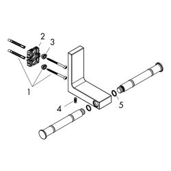 Hansgrohe AXOR Universal Rectangular Toilettenpapierhalter doppelt, 110x102mm, Meta... HANSGROHE-42657330 4059625424056 (Abb. 1)