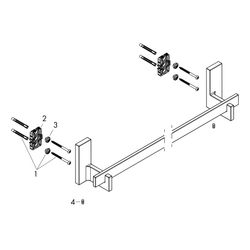 Hansgrohe AXOR Universal Rectangular Badetuchhalter 840mm, 800mm Bohrabstand, Metal... HANSGROHE-42683330 4059625424612 (Abb. 1)