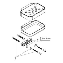 Hansgrohe AXOR Universal Circular Seifenschale, 127x21x90mm, Kunststoff, Brushed Bl... HANSGROHE-42805340 4059625387511 (Abb. 1)