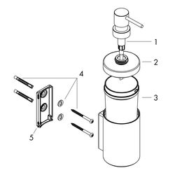 Hansgrohe AXOR Universal Circular Lotionspender, 300ml, 2ml Dosiermenge, Mattschwar... HANSGROHE-42810670 4059625367681 (Abb. 1)