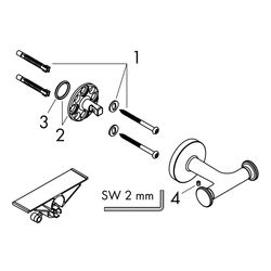 Hansgrohe AXOR Universal Circular Handtuchhaken doppelt, 55x83mm, Chrom... HANSGROHE-42812000 4059625367315 (Abb. 1)