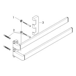 Hansgrohe AXOR Universal Softsquare Handtuchhalter zweiarmig, 409mm, Metall, Chrom... HANSGROHE-42821000 4011097752365 (Abb. 1)
