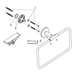 Hansgrohe AXOR Universal Circular Handtuchring, schwenkbar, Metall, Brushed Gold Op... HANSGROHE-42823250 4059625387115 (Abb. 1)
