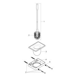 Hansgrohe AXOR Universal Softsquare Toilettenbürstenhalter Wandmontage, Chrom... HANSGROHE-42835000 4011097752310 (Abb. 1)