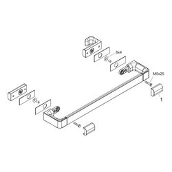 Hansgrohe AXOR Universal Softsquare Duschtürgriff 444mm, Chrom... HANSGROHE-42837000 4059625026915 (Abb. 1)