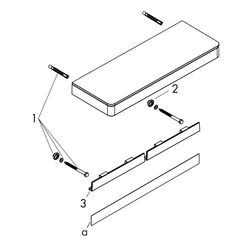 Hansgrohe AXOR Universal Softsquare Ablage 300mm, Sicherheitsglas, Brushed Bronze... HANSGROHE-42838140 4011097829579 (Abb. 1)