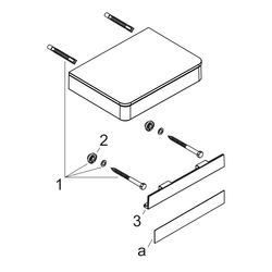 Hansgrohe AXOR Universal Softsquare Ablage 150mm, Sicherheitsglas, Brushed Nickel... HANSGROHE-42840820 4059625083543 (Abb. 1)