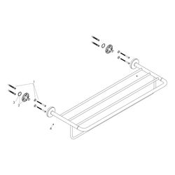 Hansgrohe AXOR Universal Circular Handtuchablage, Handtuchhalter, 655mm, Metall, Po... HANSGROHE-42843330 4059625388297 (Abb. 1)