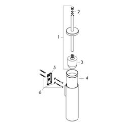Hansgrohe AXOR Universal Circular Toilettenbürstenhalter Wandmontage, Chrom... HANSGROHE-42855000 4059625367704 (Abb. 1)