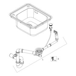 hansgrohe Einbauspüle 400 S412-F400... HANSGROHE-43335800 4059625217504 (Abb. 1)