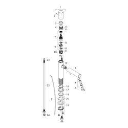 Hansgrohe AXOR Uno Einhebel-Waschtischmischer 110mm, 5l/min, Zerogriff, Zugstangen-... HANSGROHE-45001000 4011097816760 (Abb. 1)