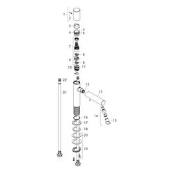 Hansgrohe AXOR Uno Einhebel-Waschtischmischer 110mm, 5l/min, Zerogriff, Ablaufgarni... HANSGROHE-45002820 4011097982687 (Abb. 1)