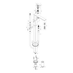 Hansgrohe AXOR Edge Einhebel-Wannenmischer bodenstehend, 23l/min, Diamantschliff, C... HANSGROHE-46441000 4059625149201 (Abb. 1)