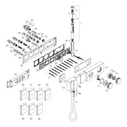 Hansgrohe AXOR Edge Thermostatmodul Select 470x100mm, Unterputz, 35l/min, für 2 Ver... HANSGROHE-46701000 4059625149140 (Abb. 1)