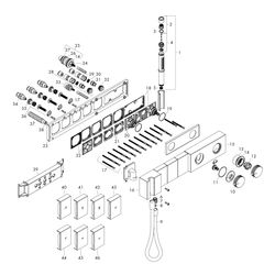 Hansgrohe AXOR Edge Thermostatmodul Select 540x100mm, Unterputz, 38l/min, für 3 Ver... HANSGROHE-46711000 4059625149126 (Abb. 1)