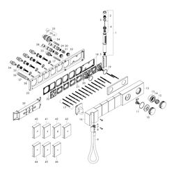 Hansgrohe AXOR Edge Thermostatmodul Select 610x100mm, Unterputz, 39l/min, für 4 Ver... HANSGROHE-46721000 4059625189948 (Abb. 1)
