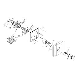 Hansgrohe AXOR Edge Thermostat HighFlow, 59l/min, Unterputz, Diamantschliff, Chrom... HANSGROHE-46741000 4059625189924 (Abb. 1)
