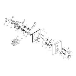 Hansgrohe AXOR Edge Thermostat Unterputz, 29l/min, Ab- und Umstellventil, Diamantsc... HANSGROHE-46761000 4059625149058 (Abb. 1)
