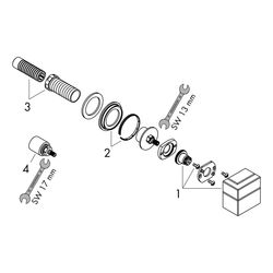 Hansgrohe AXOR Edge Absperrventil Unterputz, Diamantschliff, DN 15/DN 20, Chrom... HANSGROHE-46771000 4059625189900 (Abb. 1)