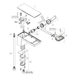 Hansgrohe AXOR MyEdition Einhebel-Waschtischmischer 70mm, 5l/min, Push-Open Ablaufg... HANSGROHE-47010000 4059625161401 (Abb. 1)