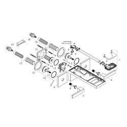 Hansgrohe AXOR MyEdition 3-Loch Waschtischarmatur UP, 5l/min, für Wandmontage, Ausl... HANSGROHE-47082300 4059625502600 (Abb. 1)