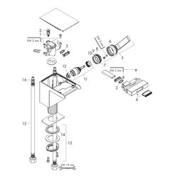 Hansgrohe AXOR MyEdition Einhebel-Bidetmischer, 5l/min, Push-Open Ablaufgarnitur oh... HANSGROHE-47212000 4059625186152 (Abb. 1)