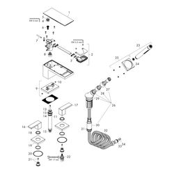 Hansgrohe AXOR MyEdition 4-Loch Wannenrandarmatur, 22l/min, Chrom/Spiegelglas... HANSGROHE-47430000 4059625161289 (Abb. 1)