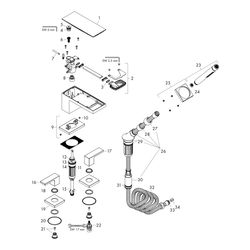 Hansgrohe AXOR MyEdition 4-Loch Wannenrandarmatur, 22l/min, Chrom/Schwarzglas... HANSGROHE-47430600 4059625161432 (Abb. 1)