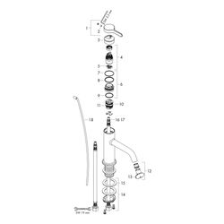 Hansgrohe AXOR One Einhebel-Waschtischmischer 70mm, 5l/min, Hebelgriff, Zugstangen-... HANSGROHE-48000670 4059625366318 (Abb. 1)