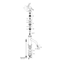 Hansgrohe AXOR One Einhebel-Waschtischmischer 70mm, 5l/min, Hebelgriff, Ablaufgarni... HANSGROHE-48001000 4059625329719 (Abb. 1)