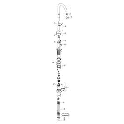 Hansgrohe AXOR One Waschtischmischer Select 140mm, 5l/min, Push-Open Ablaufgarnitur... HANSGROHE-48010800 4059625370551 (Abb. 1)