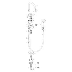 Hansgrohe AXOR One Einhebel-Wannenmischer bodenstehend, 21,5l/min, Brushed Bronze... HANSGROHE-48440140 4059625372272 (Abb. 1)
