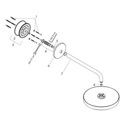 Hansgrohe AXOR One Kopfbrause 280mm, 12,3l/min, 1jet, Brausearm, Brushed Brass... HANSGROHE-48491950 4059625364185 (Abb. 1)
