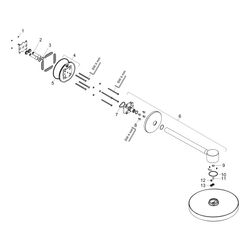 Hansgrohe AXOR One Kopfbrause 280mm, 18,1l/min, 2jet, Brausearm, Chrom... HANSGROHE-48492000 4059625330661 (Abb. 1)
