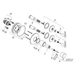 Hansgrohe AXOR One Thermostatmodul Unterputz, DN 20, für 2 Verbraucher, Hebelgriff,... HANSGROHE-48722330 4059625745854 (Abb. 1)