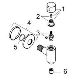 Hansgrohe AXOR One Wandanschluss Stop, Absperrventil, G1/2", 21,8l/min, Brushed Bra... HANSGROHE-48781950 4059625753507 (Abb. 1)