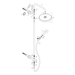 Hansgrohe AXOR One Showerpipe Duschsystem 280mm, 12,7l/min, 1jet Unterputz, DN 15, ... HANSGROHE-48790670 4059625330357 (Abb. 1)