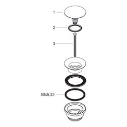 hansgrohe Garnitur Push-Open DN 32, Chrom, für Waschtisch- und Bidetmischer... HANSGROHE-50100000 4011097369495 (Abb. 1)