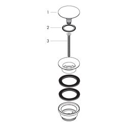 Hansgrohe AXOR Ablaufgarnitur Push-Open für Waschtisch-, Bidetmischer, G 1 1/4", DN... HANSGROHE-51300820 4059625130049 (Abb. 1)