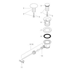 Hansgrohe AXOR Ablaufgarnitur, Zugstange für Waschtisch-, Bidetmischer, DN 32, Edel... HANSGROHE-51302800 4059625171820 (Abb. 1)