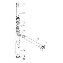 Hansgrohe Flaschensiphon AXOR Flowstar S, G 1 1/4", 60-165mm, GV Stauwasserhöhe 75m... HANSGROHE-51305990 4059625171998 (Abb. 1)