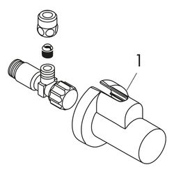 Hansgrohe AXOR Eckventil, Schuber, Eingang G 1/2" x G 3/8" Abgang, Chrom... HANSGROHE-51307000 4059625079263 (Abb. 1)