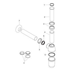 hansgrohe Tassensiphon installationsfreundlich, Chrom... HANSGROHE-52010000 4011097123349 (Abb. 1)