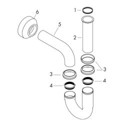 hansgrohe Standard Röhrensiphon DN 32, Chrom... HANSGROHE-53002000 4011097123912 (Abb. 1)