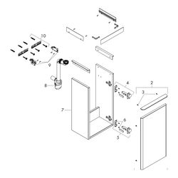 Hansgrohe Xelu Q Waschtischunterschrank Nussbaum Dunkel 340x245mm, Griff Mattweiß f... HANSGROHE-54018700 4059625455296 (Abb. 1)