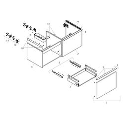 Hansgrohe Xelu Q Waschtischunterschrank Eiche Natur 1560x550mm, 2 SK für Konsole, G... HANSGROHE-54072000 4059625456590 (Abb. 1)