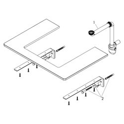 Hansgrohe Xelu Q Konsole 1360x550mm, 2 Ausschnitte für Aufsatzwaschtisch ohne Hahnl... HANSGROHE-54118910 4059625457702 (Abb. 1)