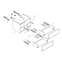 hansgrohe Xevolos E Waschtischunterschrank, Set Schiefergrau Matt 980x550mm Front E... HANSGROHE-54192730 4059625485354 (Abb. 1)