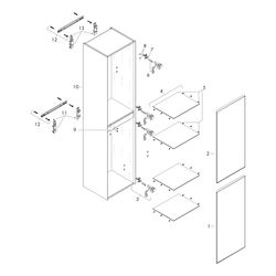 Hansgrohe Xevolos E Hochschrank Schiefergrau Matt 400x360mm, Türanschlag rechts, Fr... HANSGROHE-54223390 4059625486757 (Abb. 1)